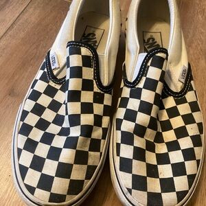 Slip on checkered vans